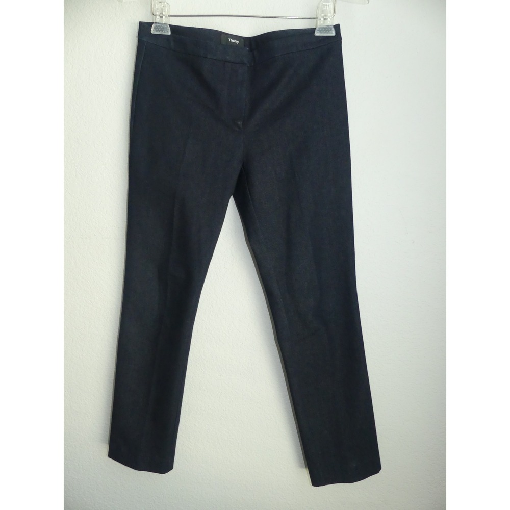 Theory Classic Skinny Movement Denim Dark Indigo‎ Jeans Stretch Size 4